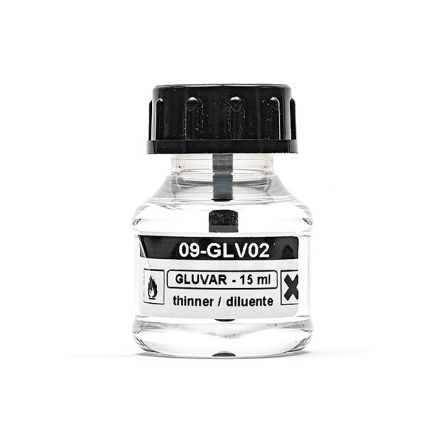 Diluyente para barniz premium GLUVAR hotfly - 15 ml